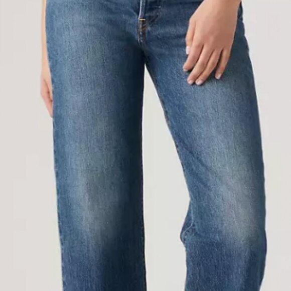 Levi's Dark Blue ribcage straight ankle Jeans - Picture 1 of 10